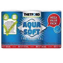 THETFORD Toiletpapir, Aqua soft 6 rl.